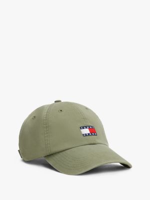 Tommy Jeans Badge Logo Baseball Cap, Aruba Green