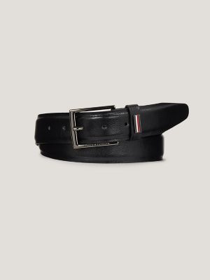 Tommy Hilfiger Teo Mens Leather Reversible Belt Large / Black