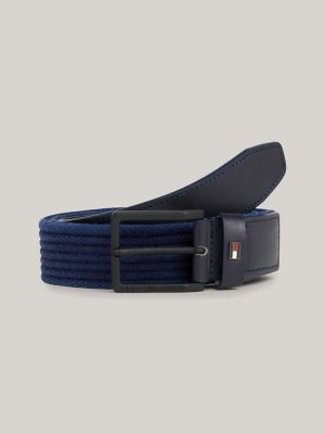 Solid Channeled Belt, Space Blue