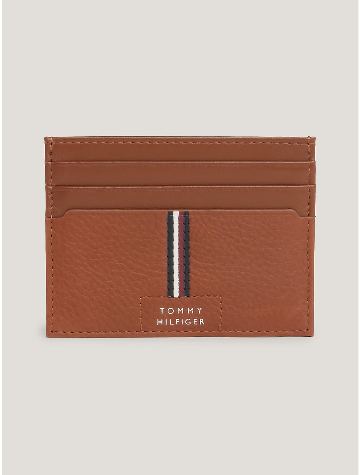Tommy Hilfiger Men's Hilfiger Stripe Leather Coin Wallet