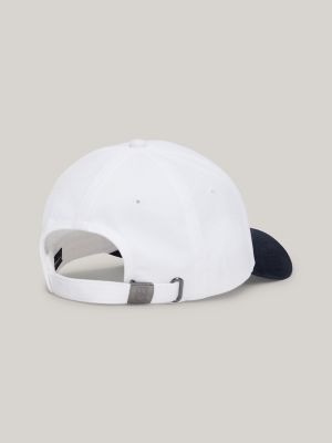 TH Monogram Brushed Cap, White / Space Blue