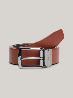 Flag Logo Loop Leather Belt