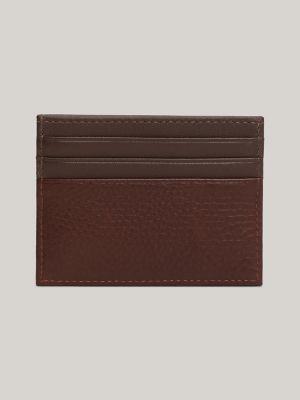 Tommy Premium Leather Card Holder, Cognac