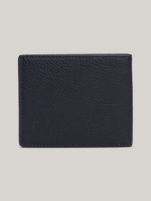 Tommy Stripe Leather Bifold Wallet, Space Blue