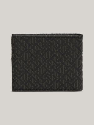 Monogram Jacquard Leather Wallet, Black