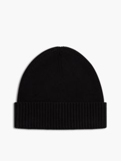 Cotton-Cashmere Blend Beanie — Black 2
