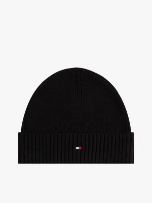 Flag Organic-Cotton and Cashmere Beanie, Black