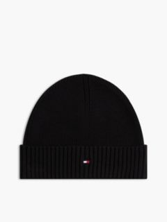 Cotton-Cashmere Blend Beanie — Black 1