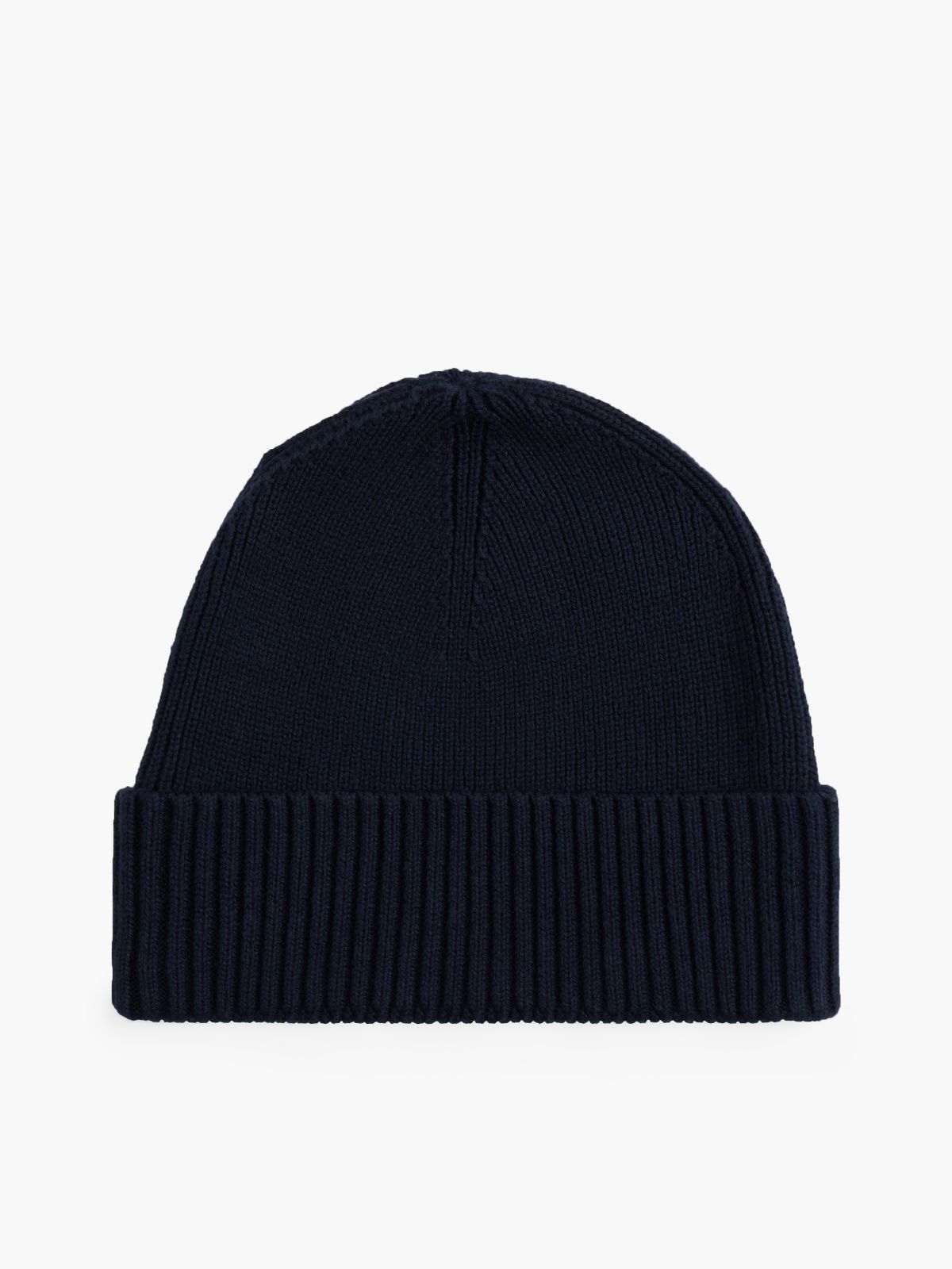 Cotton-Cashmere Blend Beanie — Space Blue