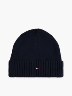 Cotton-Cashmere Blend Beanie — Space Blue 1