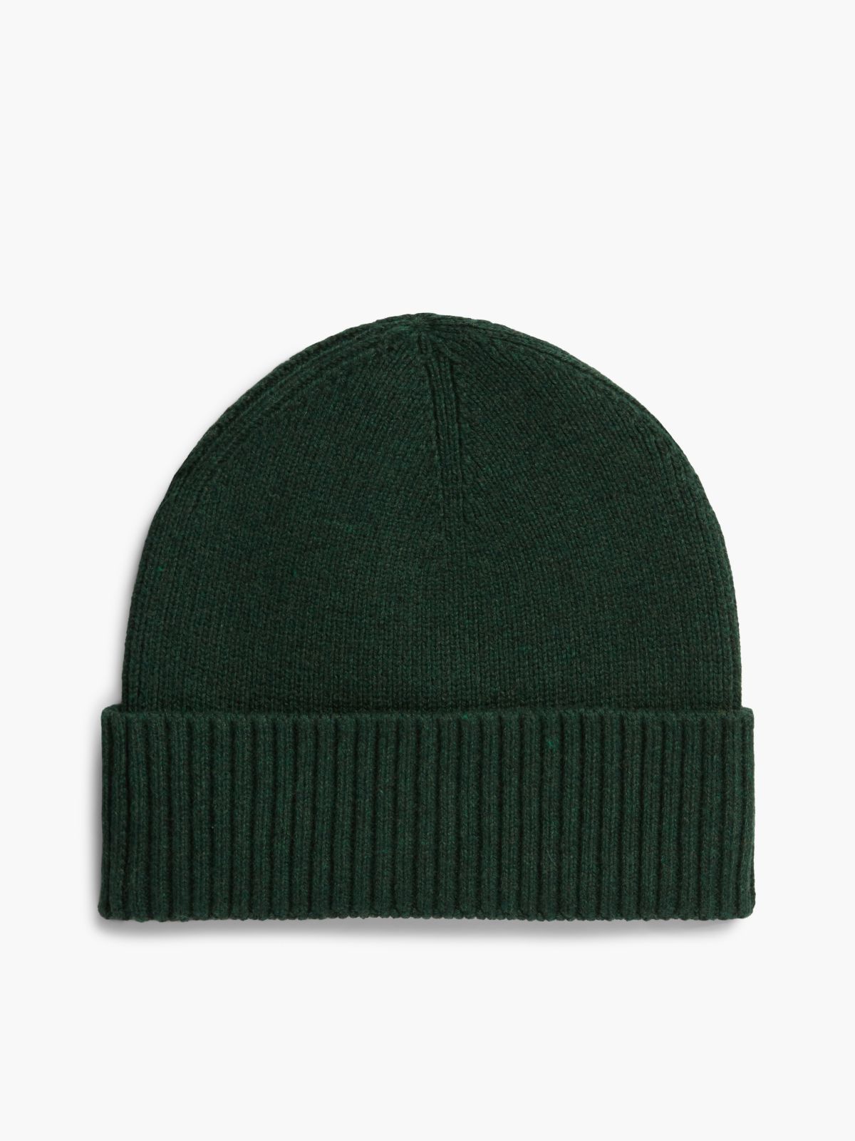 Cotton-Cashmere Blend Beanie — Majestic Emerald Melange