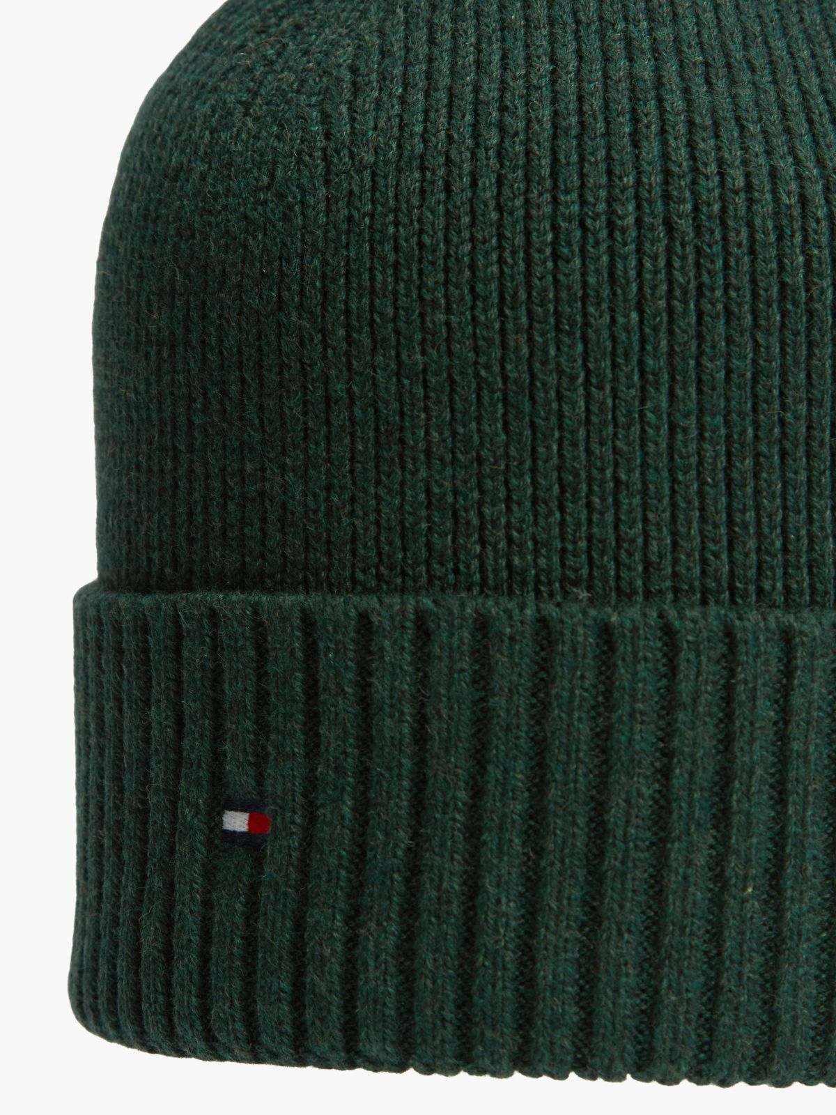 Cotton-Cashmere Blend Beanie — Majestic Emerald Melange