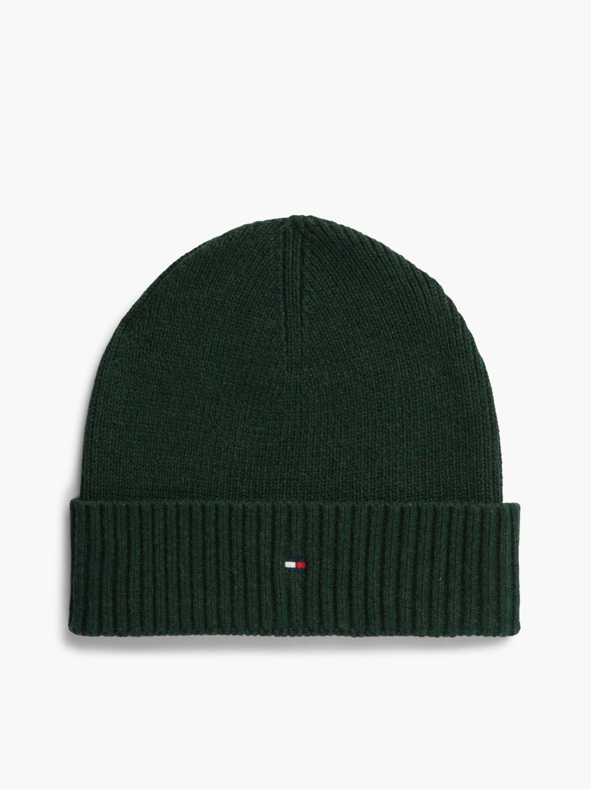 Cotton-Cashmere Blend Beanie — Majestic Emerald Melange