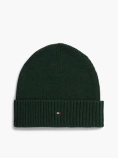 Cotton-Cashmere Blend Beanie — Majestic Emerald Melange 1