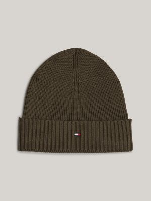 Flag Organic-Cotton and Cashmere Beanie, Army Green