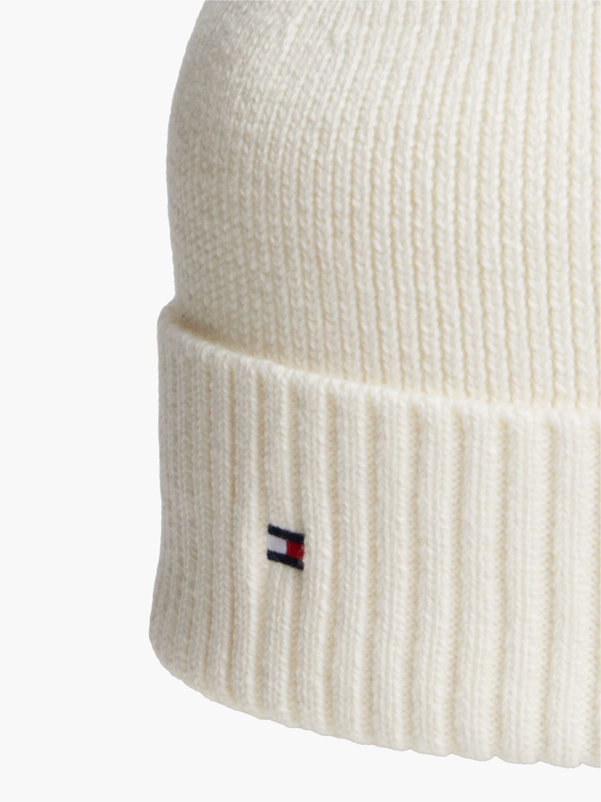 Cotton-Cashmere Blend Beanie — Ivory Petal