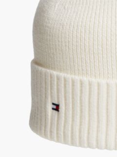 Cotton-Cashmere Blend Beanie — Ivory Petal 3