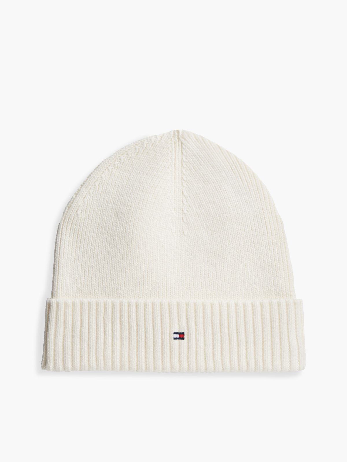 Cotton-Cashmere Blend Beanie — Ivory Petal