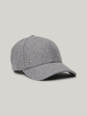 Enamel Flag Baseball Cap, Mid Grey Heather
