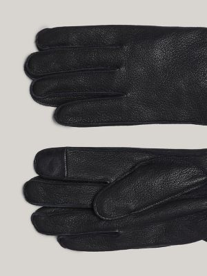 Stripe Leather Mix Glove