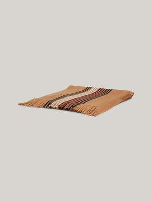 Tommy Stripe Scarf, Classic Khaki