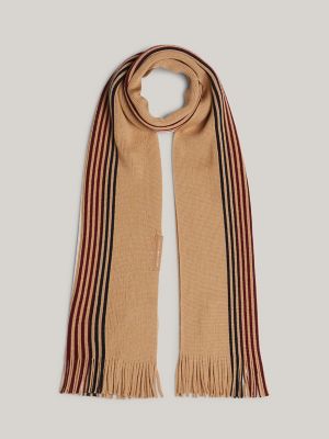 Tommy Stripe Scarf, Classic Khaki