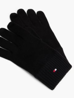 Flag Logo Cotton-Cashmere Blend Glove — Black 3