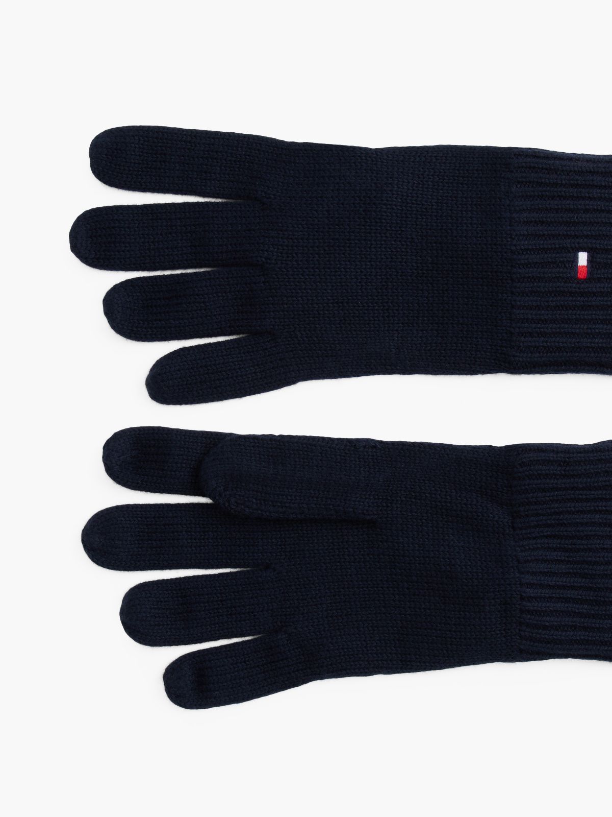 Flag Logo Cotton-Cashmere Blend Glove — Space Blue