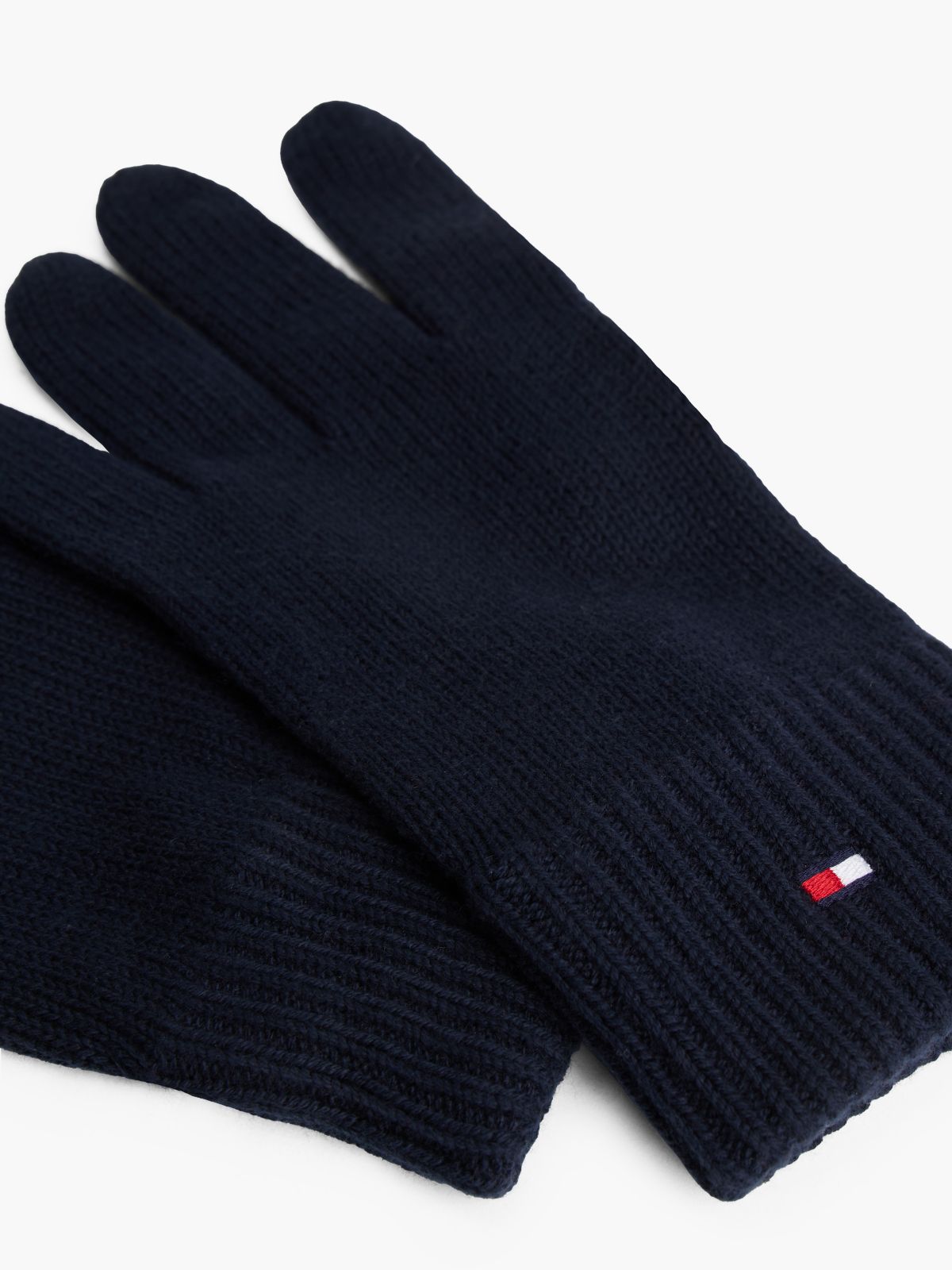 Flag Logo Cotton-Cashmere Blend Glove — Space Blue