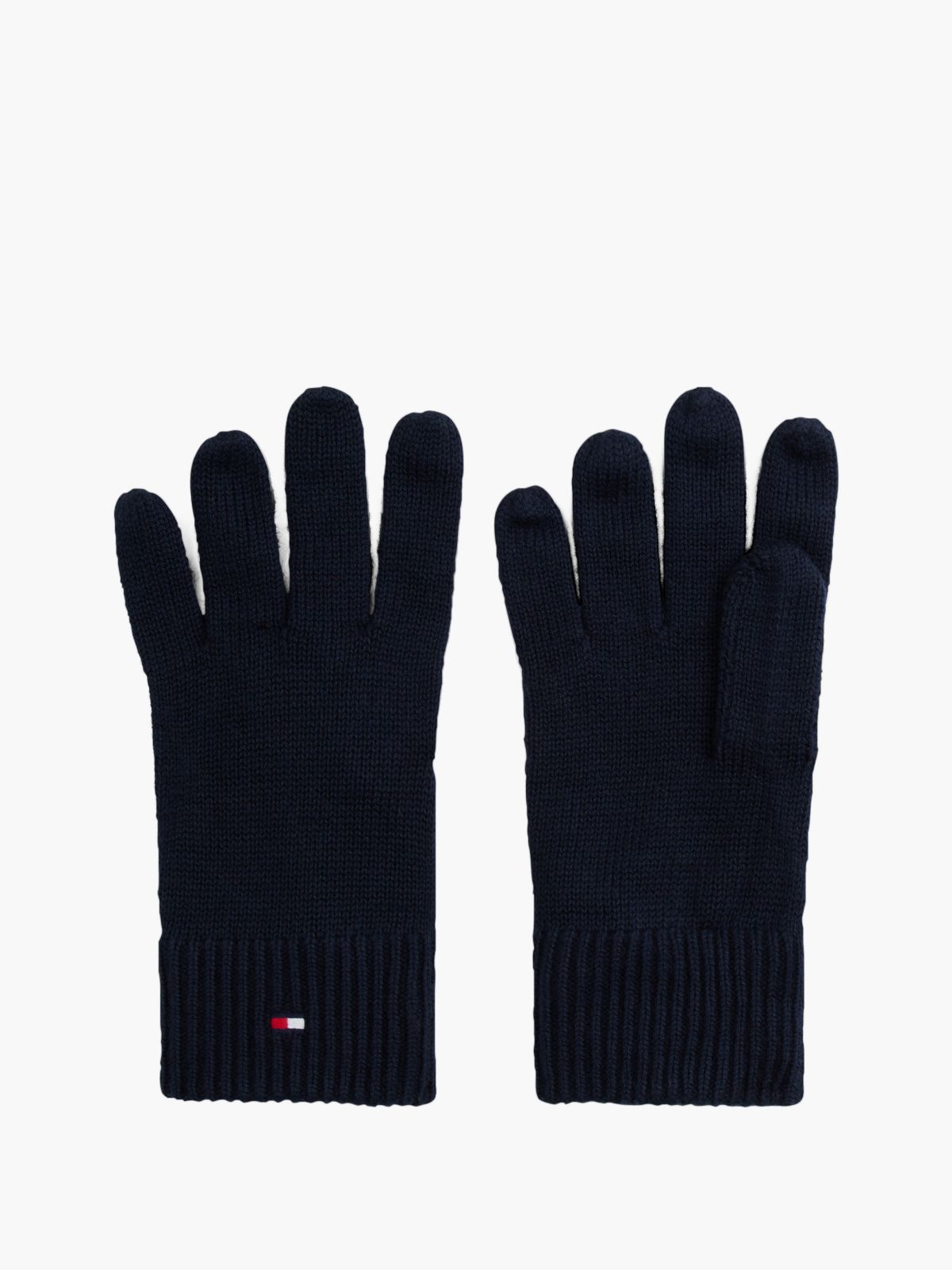 Flag Logo Cotton-Cashmere Blend Glove — Space Blue