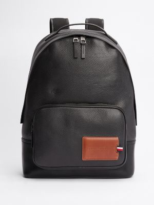 Leather tommy hilfiger backpack on sale