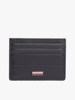 Hilfiger Leather Card Holder, Space Blue