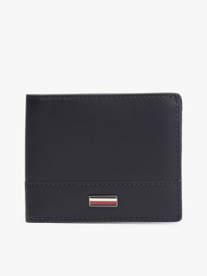 Hilfiger Leather Mini Bifold Wallet, Space Blue