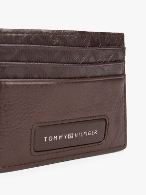Мужские сумки Tommy Hilfiger Pebbled Leather Monogram Card Holder — фото 4