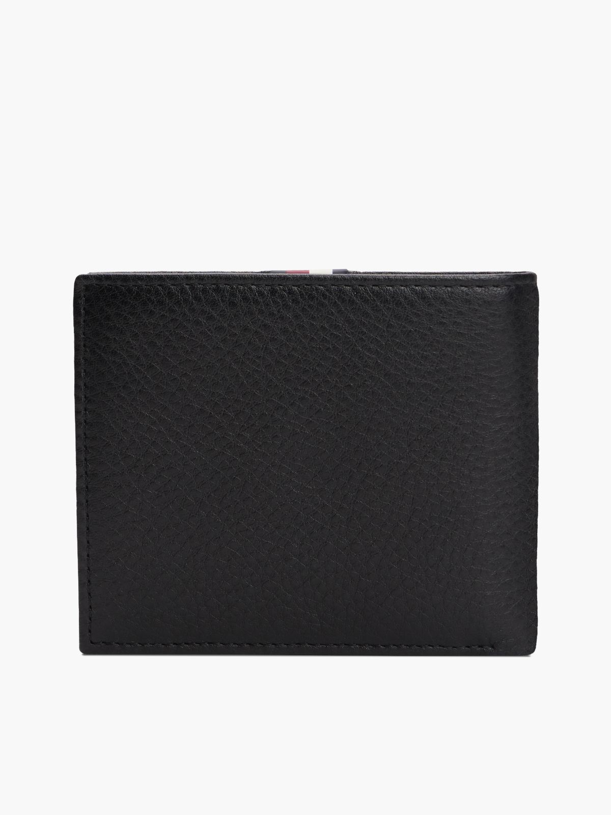 Leather Card & Coin Wallet — Black