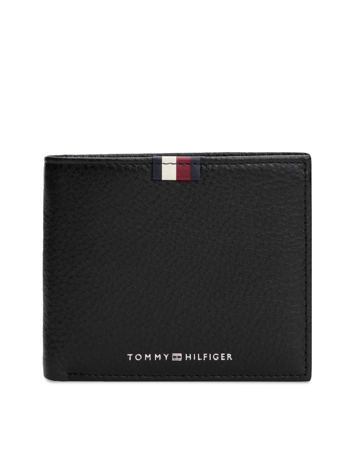 Leather Card & Coin Wallet — Black