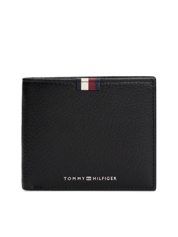 Leather Card & Coin Wallet — Black