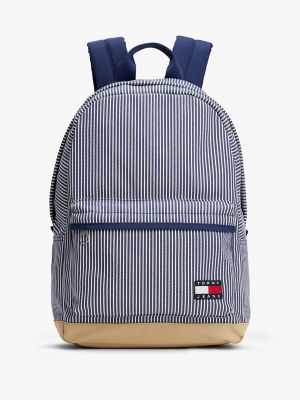 Tommy Jeans Badge Stripe Backpack, Hickory Stripe