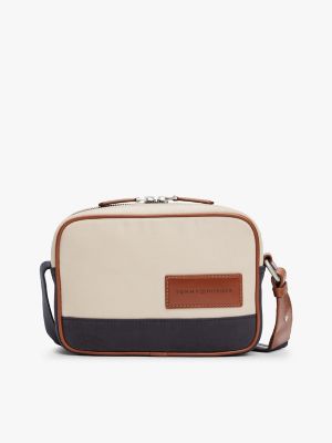 Colorblock Crossbody Bag, Classic Beige