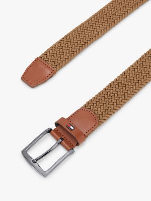 Woven Elastic Belt, Rooted Brown
