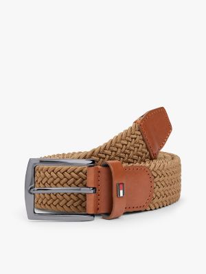 Woven Elastic Belt, Rooted Brown
