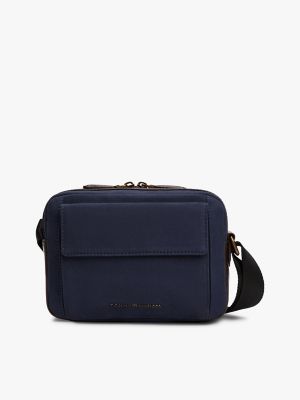 Water-Repellent Casual Crossbody Bag, Preppy Navy