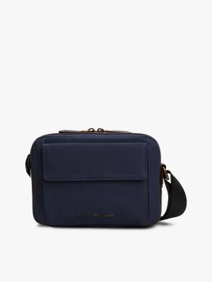 Water-Repellent Casual Crossbody Bag, Preppy Navy