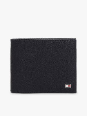 Pebbled Leather Card and Coin Holder, Space Blue