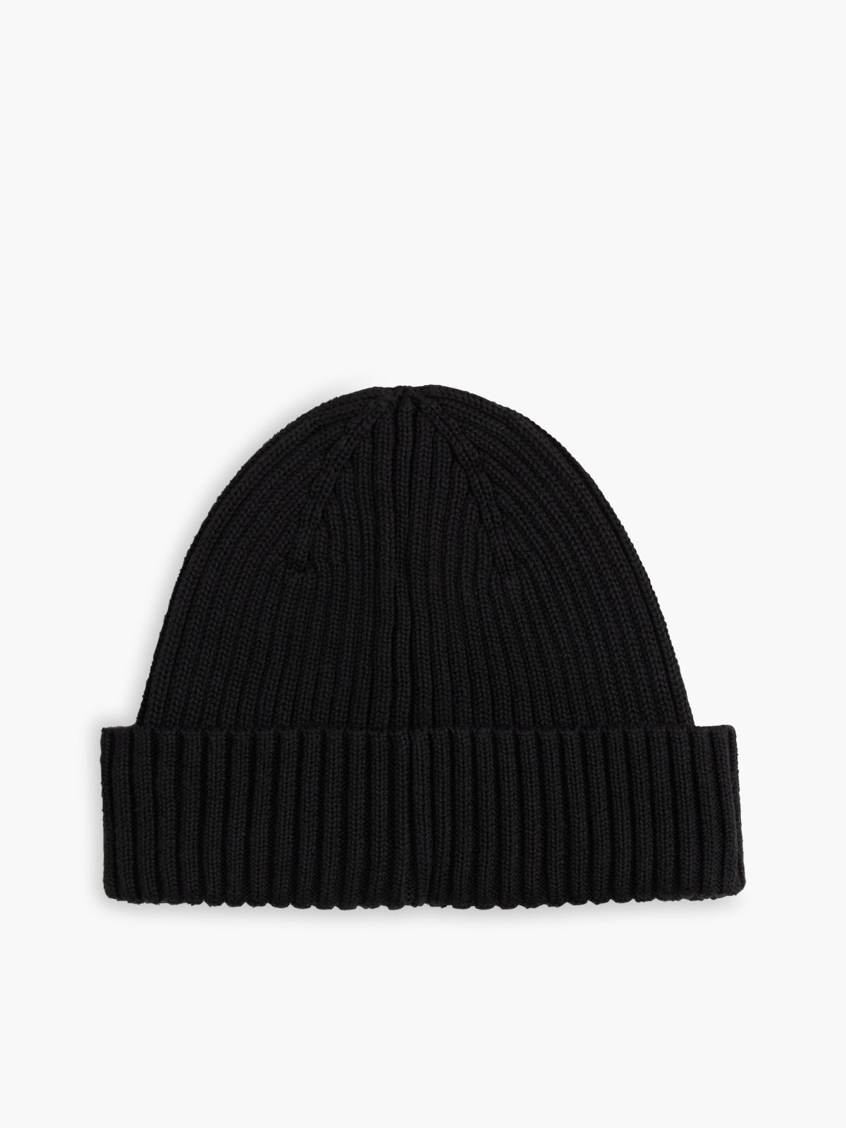 Tommy Jeans Badge Rib-Knit Beanie — Black