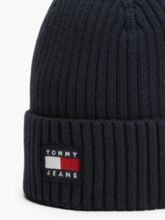 Tommy Jeans Badge Rib-Knit Beanie — Dark Night Navy 3
