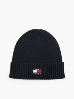 Tommy Jeans Badge Rib-Knit Beanie — Dark Night Navy 1