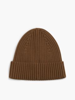 Tommy Jeans Badge Rib-Knit Beanie — Warm Khaki 2