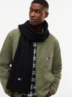 Tommy Jeans Badge Rib-Knit Scarf — Black 4
