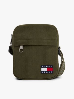 Tommy Jeans Essential Corduroy Bag, Dark Greenery
